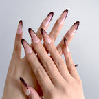 Nude Gradient Leopard Print Art Nail