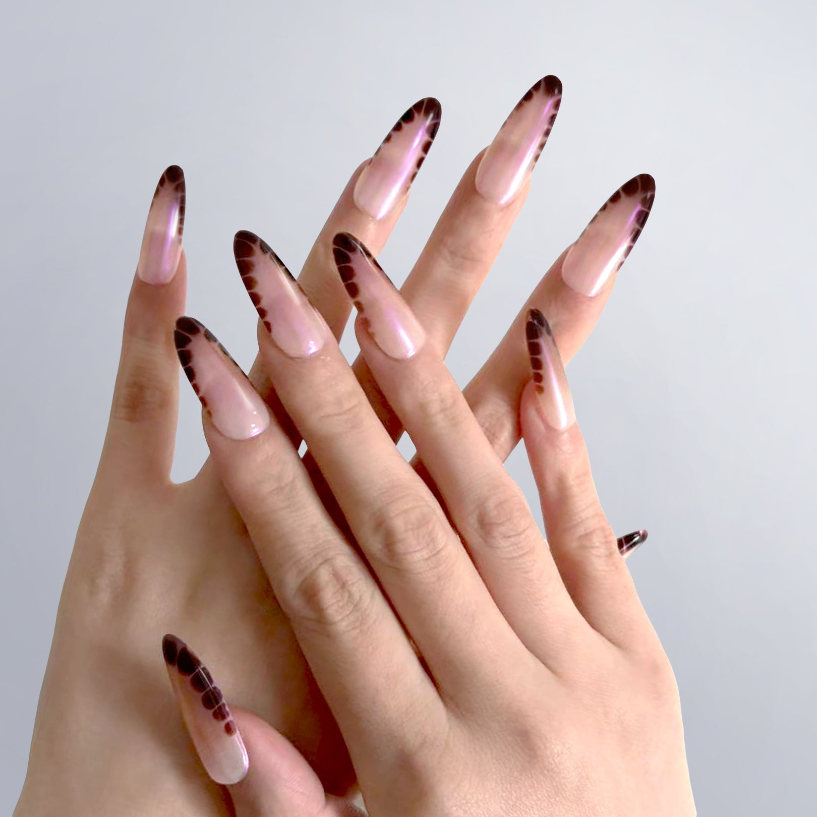 Nude Gradient Leopard Print Art Nail