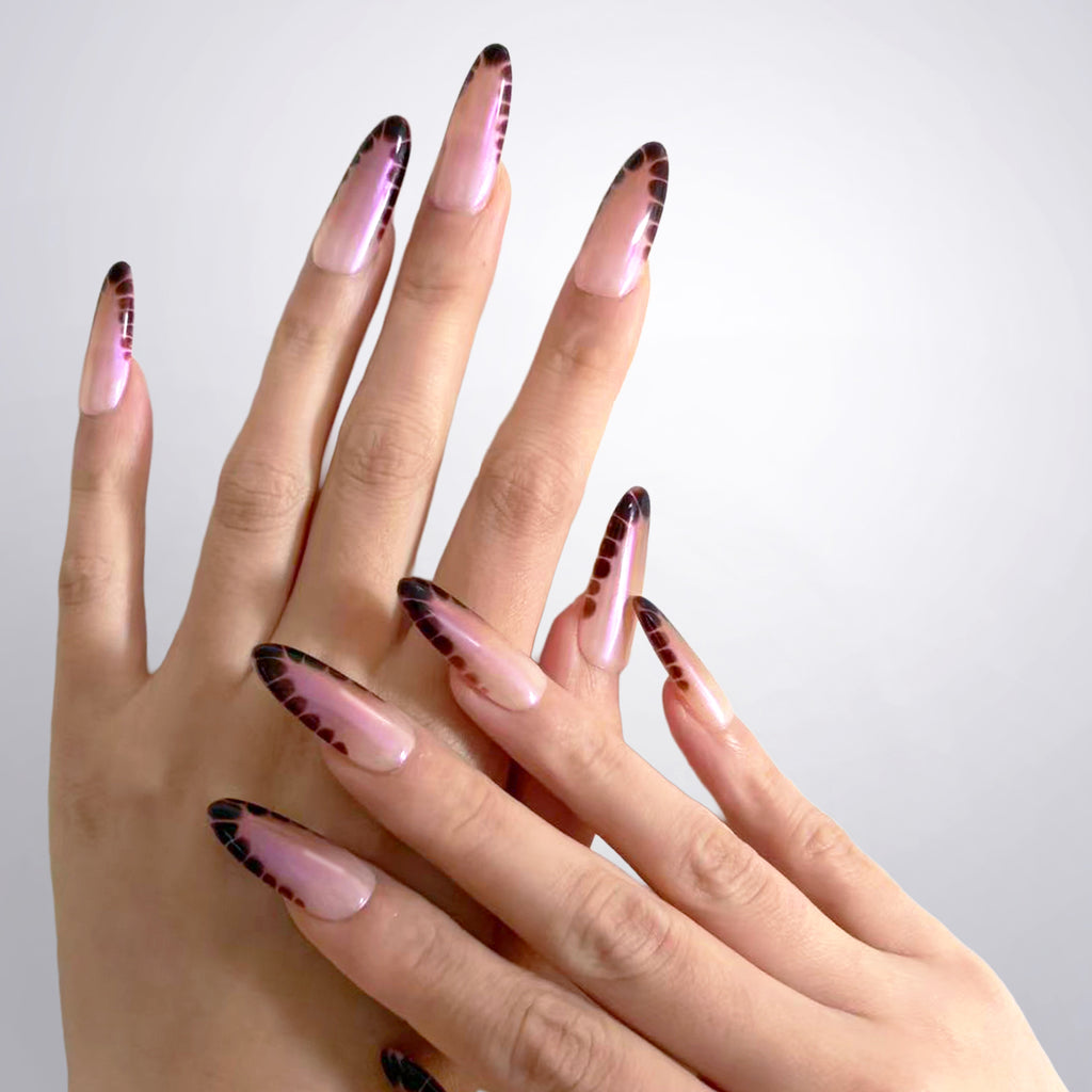 Nude Gradient Leopard Print Art Nail