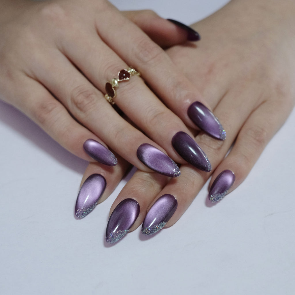 Amethyst Solid Color Cat' Eye