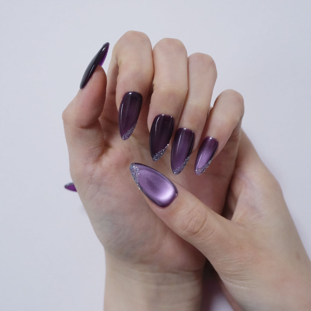 Amethyst Solid Color Cat' Eye