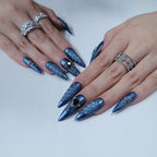Blue Gothic Heart Wings