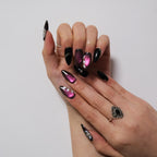 Purple Glowing Cat Eye Nail