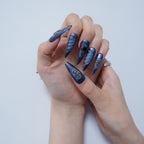 Blue Gothic Heart Wings