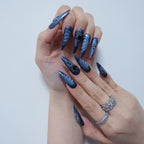 Blue Gothic Heart Wings