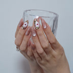 Taupe Floral Cat Eye