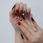 Red And Black Almond Cat Eye