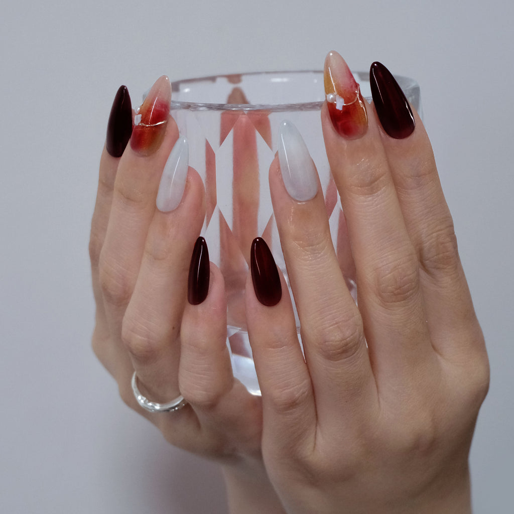 Red And White Almond Cat Eye