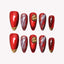 Red Gilding Art Nail