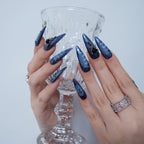 Blue Gothic Heart Wings