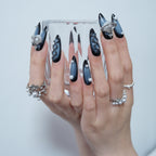 Celestial Saturn Pearl Nails