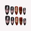 Red And Black Almond Cat Eye