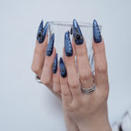 Blue Gothic Heart Wings